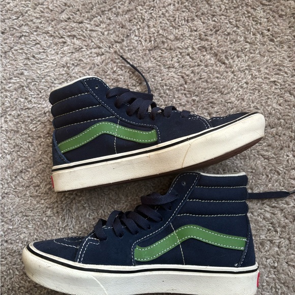 Vans Black and Green High-Top Sneakers - Picture 2 of 4
